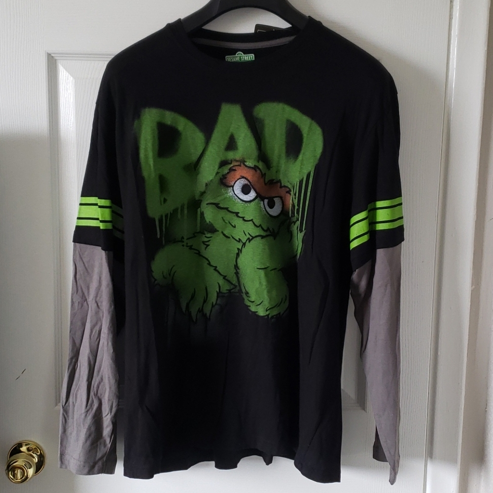 New Sesame street grover long sleeve T